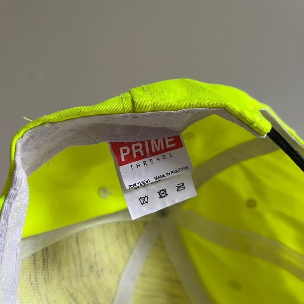 Neon Yellow BAM! Hat Snapback By Prime Threads - Picture 4 of 5